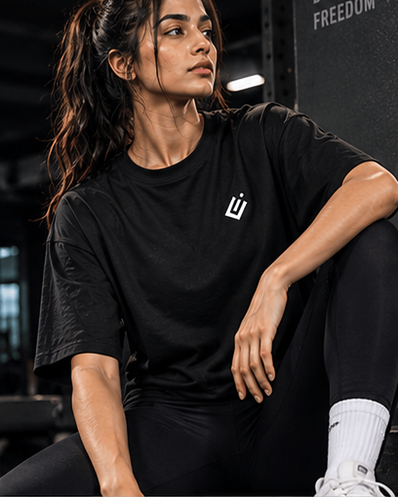 Women's Black Oversized T-Shirt